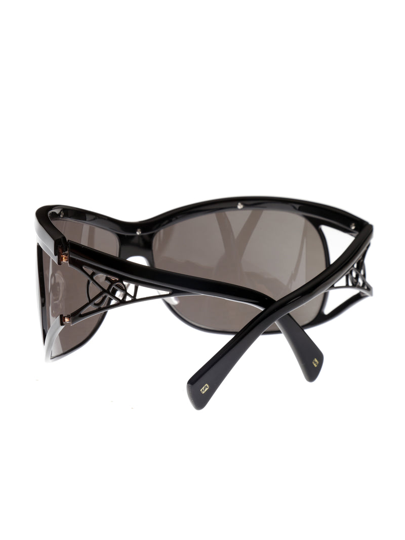 Yves Saint Laurent Black Wraparound sunglasses thumbnail