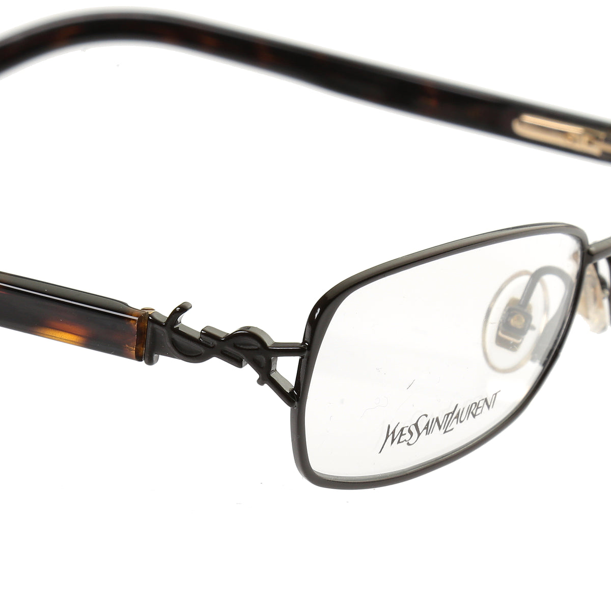 Yves Saint Laurent ’90s Havana Brown Signature Glasses