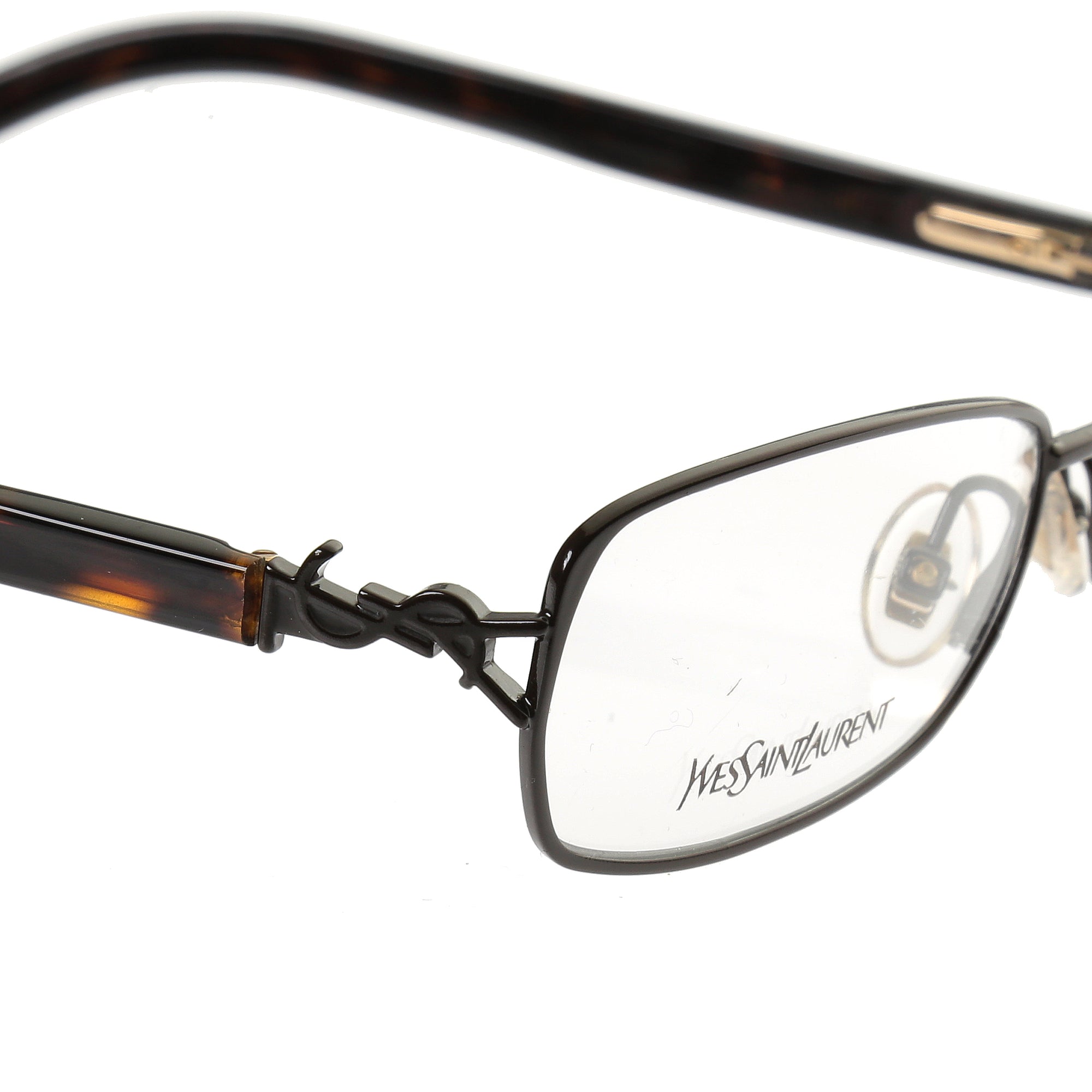 Yves Saint Laurent ’90s Havana Brown Signature Glasses