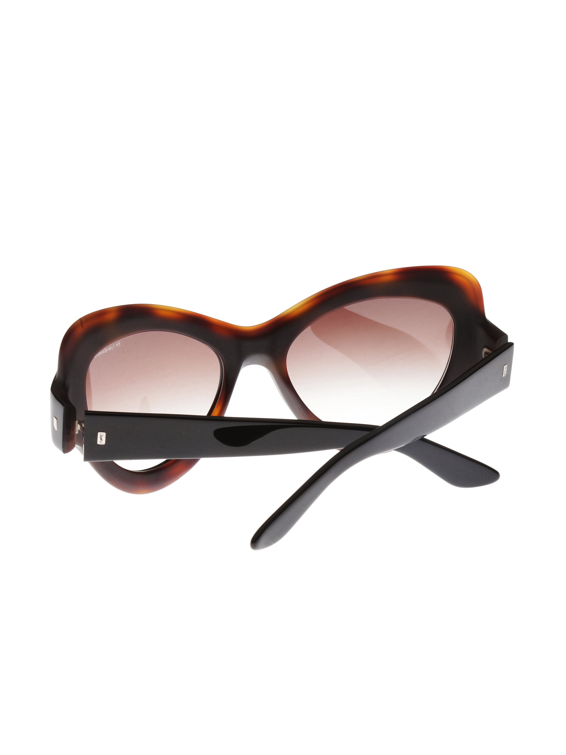 Yves Saint Laurent ’00s Havana Brown Cat Eye Sunglasses Yves Saint Laurent
