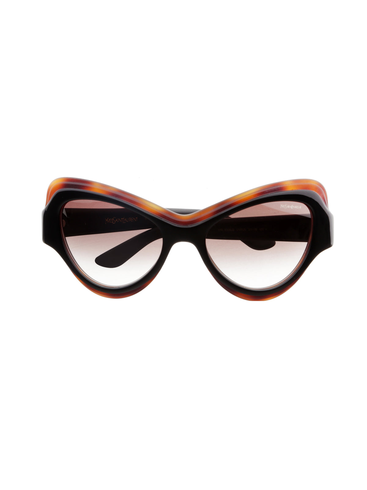 Yves Saint Laurent ’00s Havana Brown Cat Eye Sunglasses