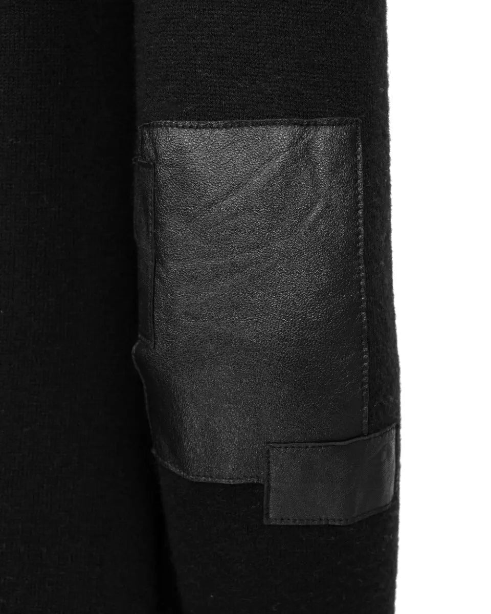 Zadig & Voltaire elbow patchwork laine cardigan sweater