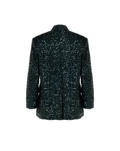 Zadig & Voltaire green sequin-embellished blazer jacket heathen.store.poland