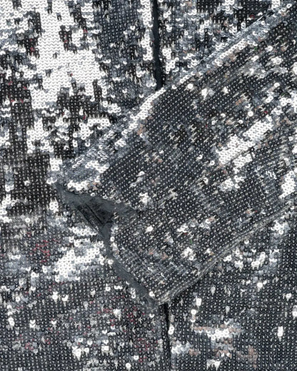 Zadig & Voltaire silver sequin-embellished blazer jacket heathen.store.poland