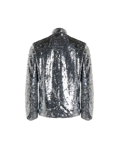 Zadig & Voltaire silver sequin-embellished blazer jacket heathen.store.poland