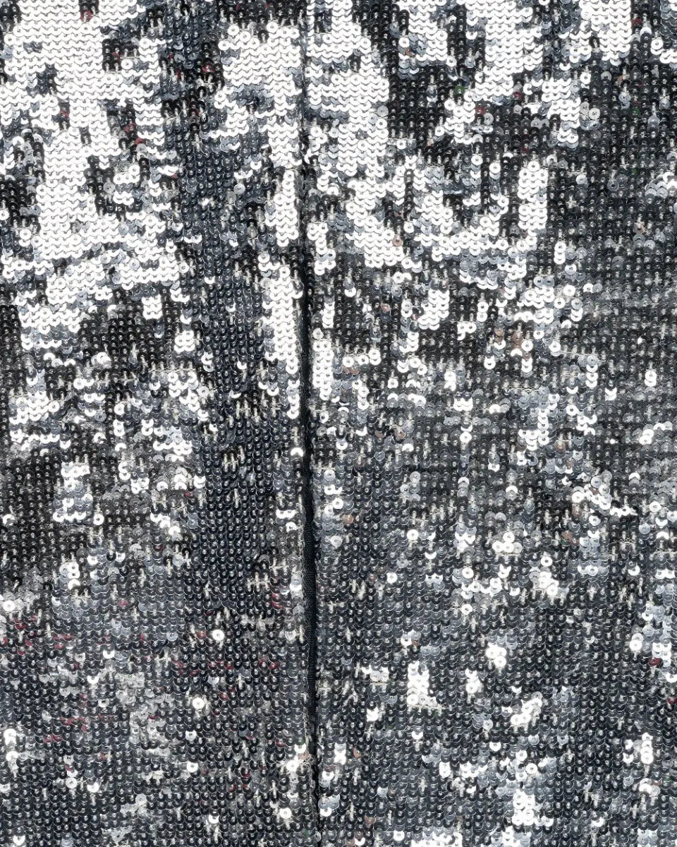 Zadig & Voltaire silver sequin-embellished blazer jacket