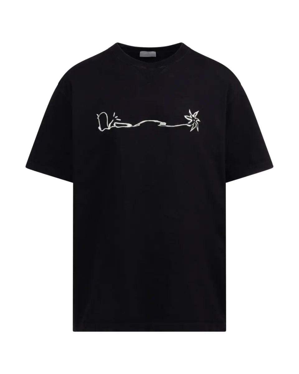 Dior x Cactus Jack embroidery black t-shirt Dior