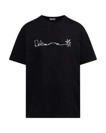 Dior x Cactus Jack embroidery black t-shirt Dior