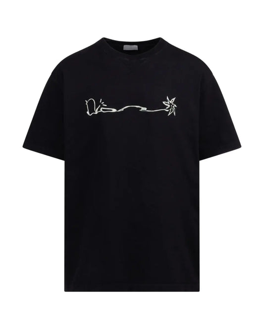Dior x Cactus Jack embroidery black t-shirt Dior