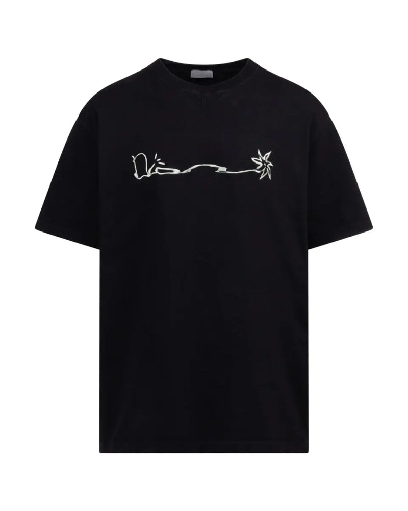 Dior x Cactus Jack embroidery black t-shirt thumbnail