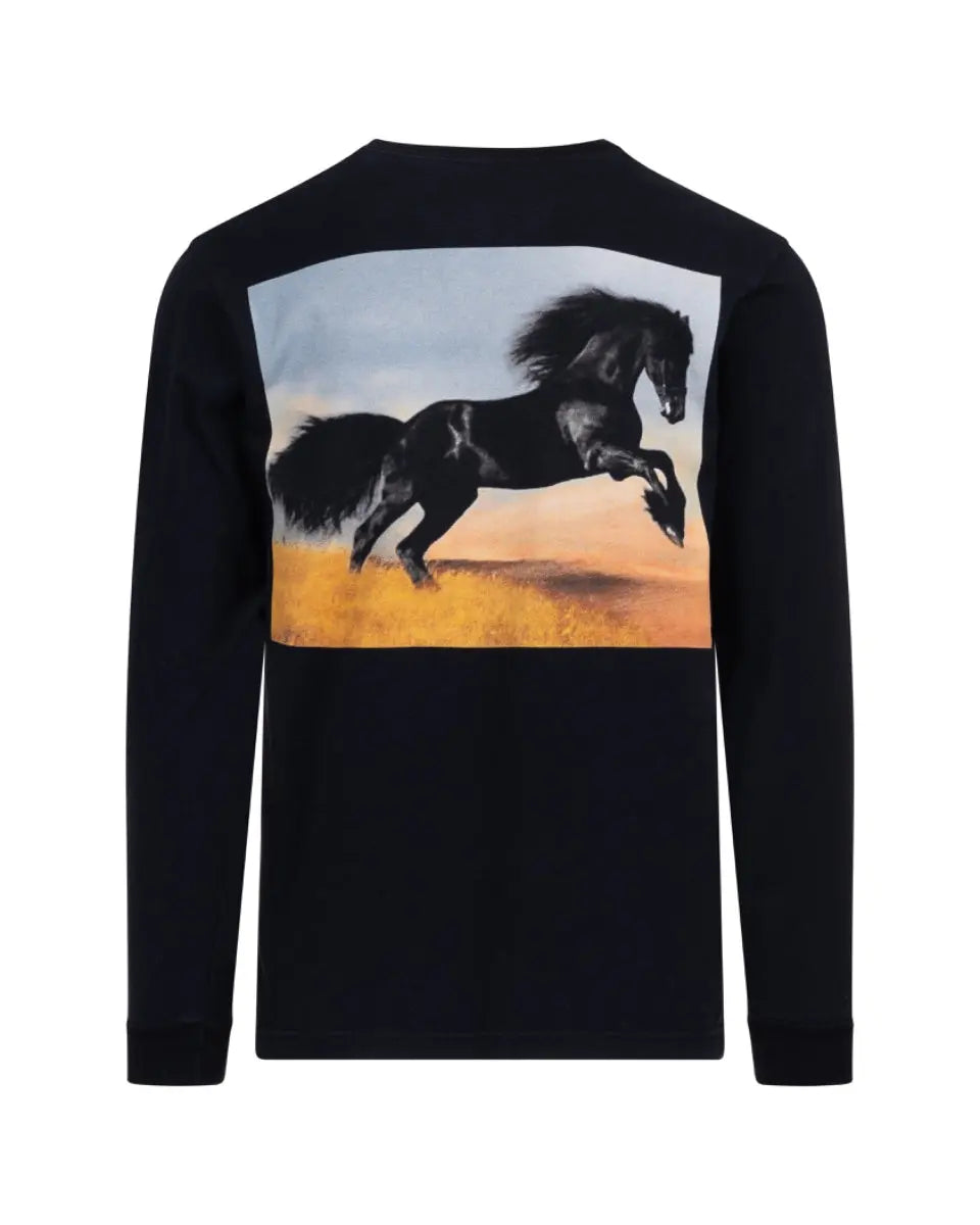 Supreme Stallion horse navy long sleeve t-shirt
