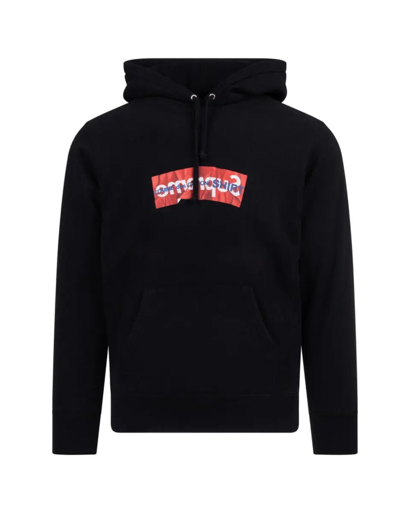 Supreme x COMME des GARÇONS SHIRT box logo black hoodie thumbnail