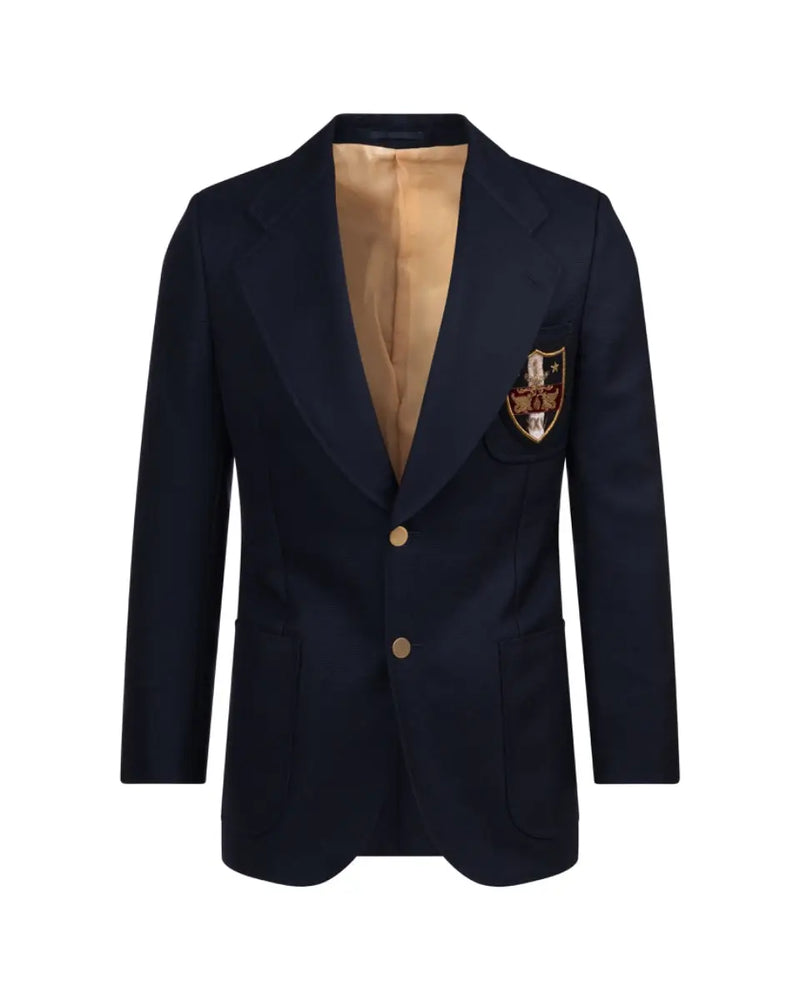 Gucci Chateau Marmont hollywood embroidered navy blazer jacket Gucci