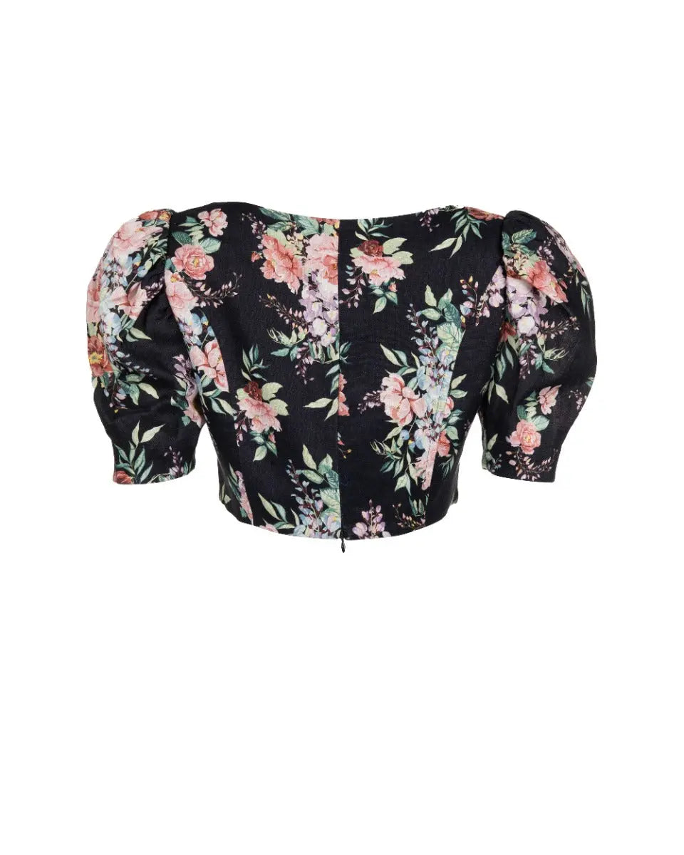 Zimmermann Bellitude laced crop top blouse