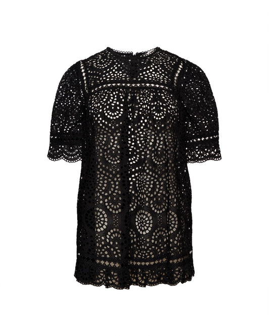 Zimmermann crotchet black mini dress Zimmermann