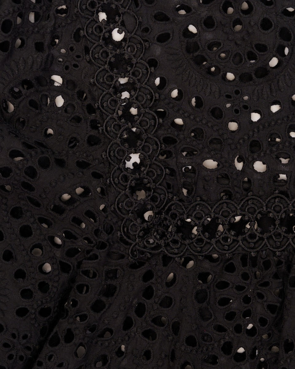 Zimmermann crotchet black mini dress
