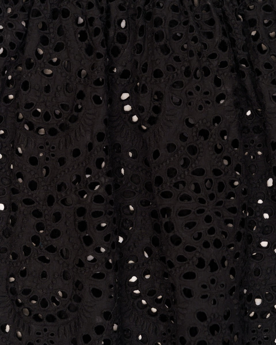Zimmermann crotchet black mini dress